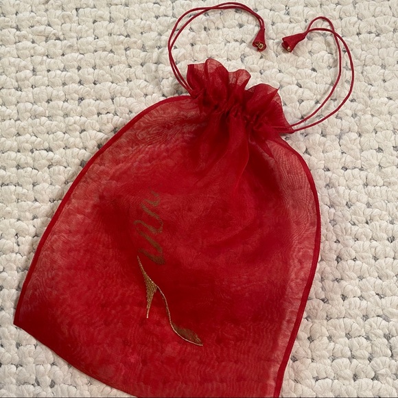 RENE CAOVILLA Signature Red Organza Heels Bag - Picture 2 of 8